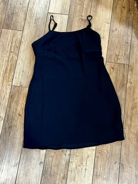 Black Spaghetti Strap Mini Dress S